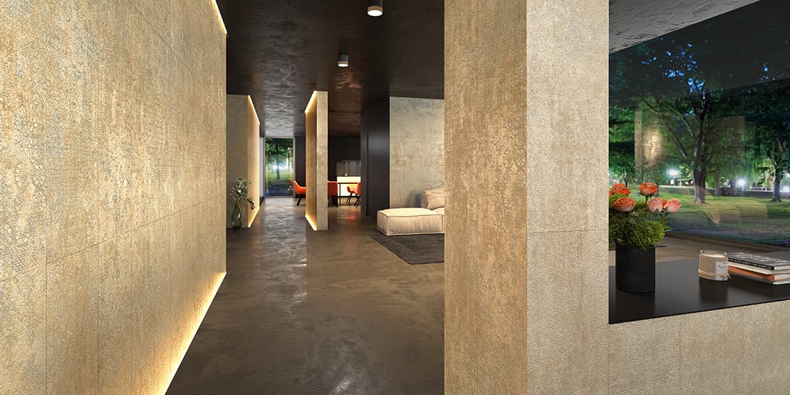 Керамическая плитка Cement с металлическим покрытием