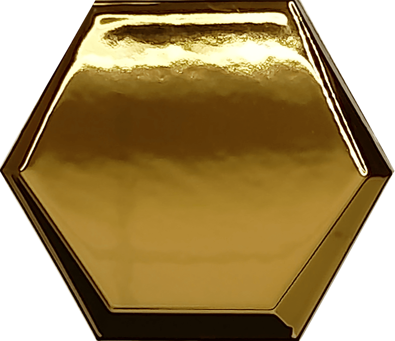 Hexagon Cuña Metallic Ceramic Tile