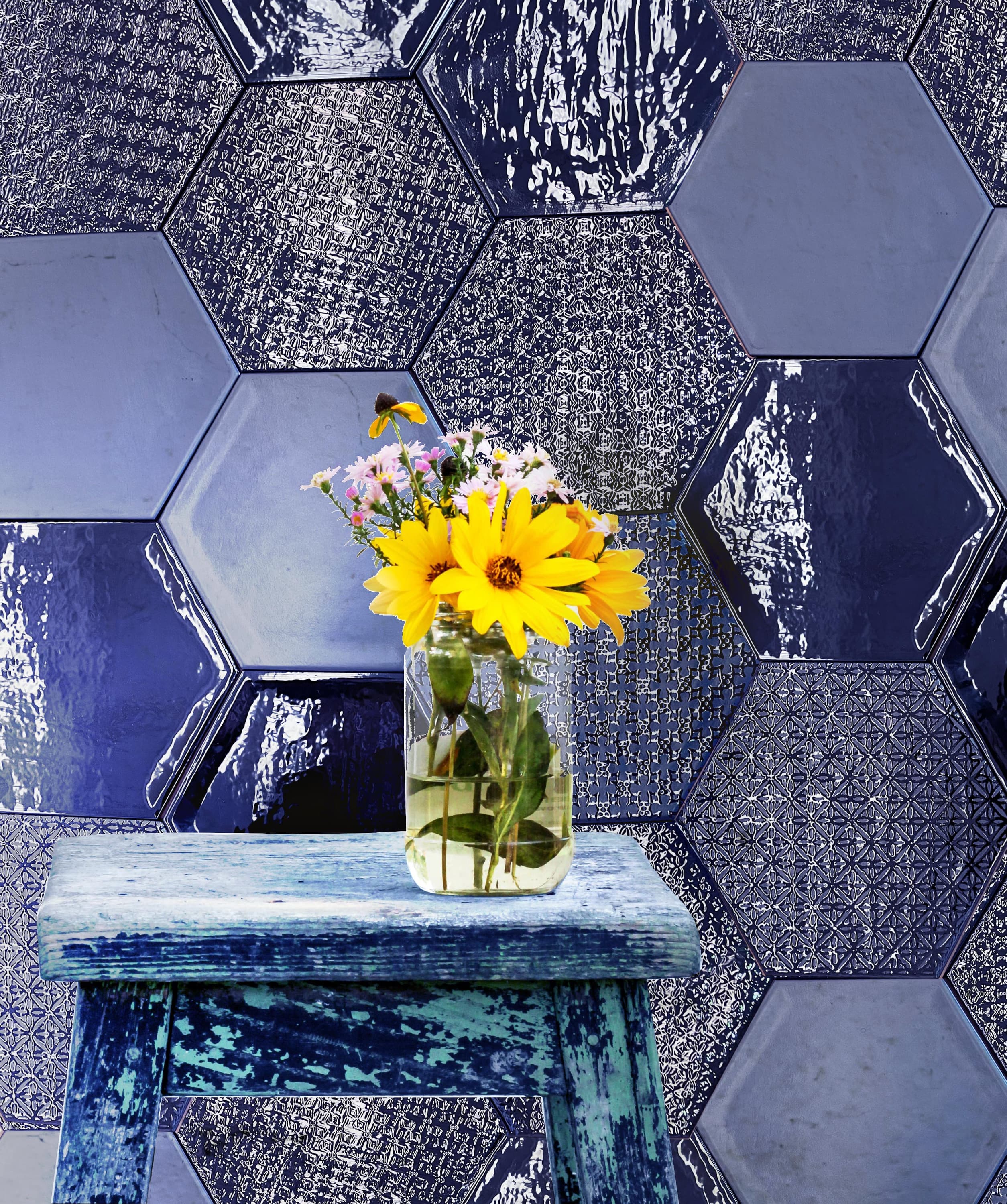 Керамическая плитка Hexagon Provenza с металлическим покрытием
