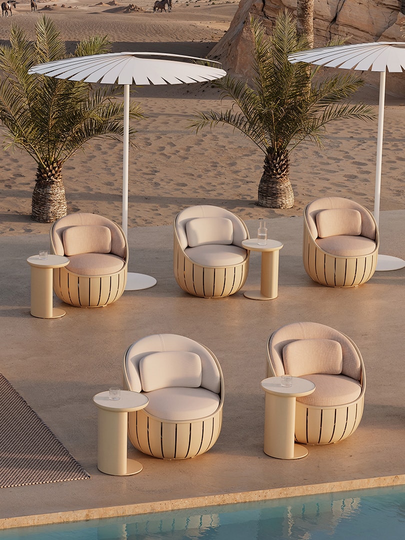 GANDIABLASCO Arena club chair, detail